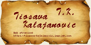 Tiosava Kalajanović vizit kartica